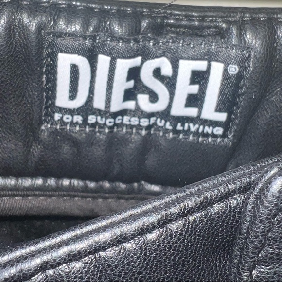 Diesel Black Leather pants - Picture 2 of 3